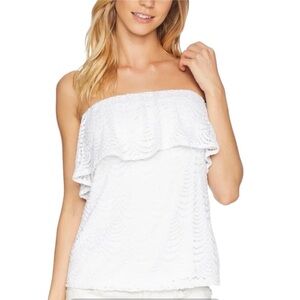 Lilly Pulitzer Wiley tube top in White Eyelet- XL
